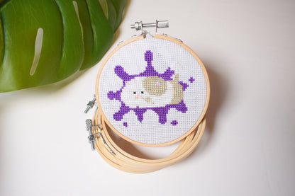 Splatoon Cross Stitch Pattern, Splatoon judd pattern For Instant Download, Splatoon 2 Cat DIY Pattern