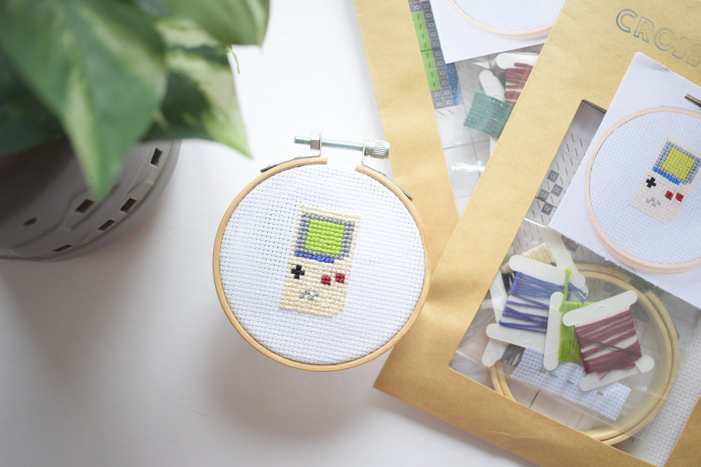 Game Boy Original Console Mini Cross Stitch Kit