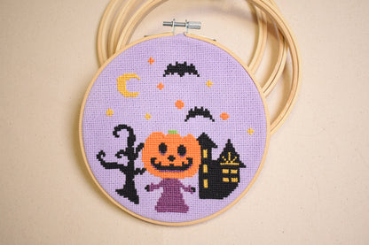 Halloween Cross Stitch Pattern, Animal Crossing Jack Embroidery Design, Halloween Jack Digital Download Pattern