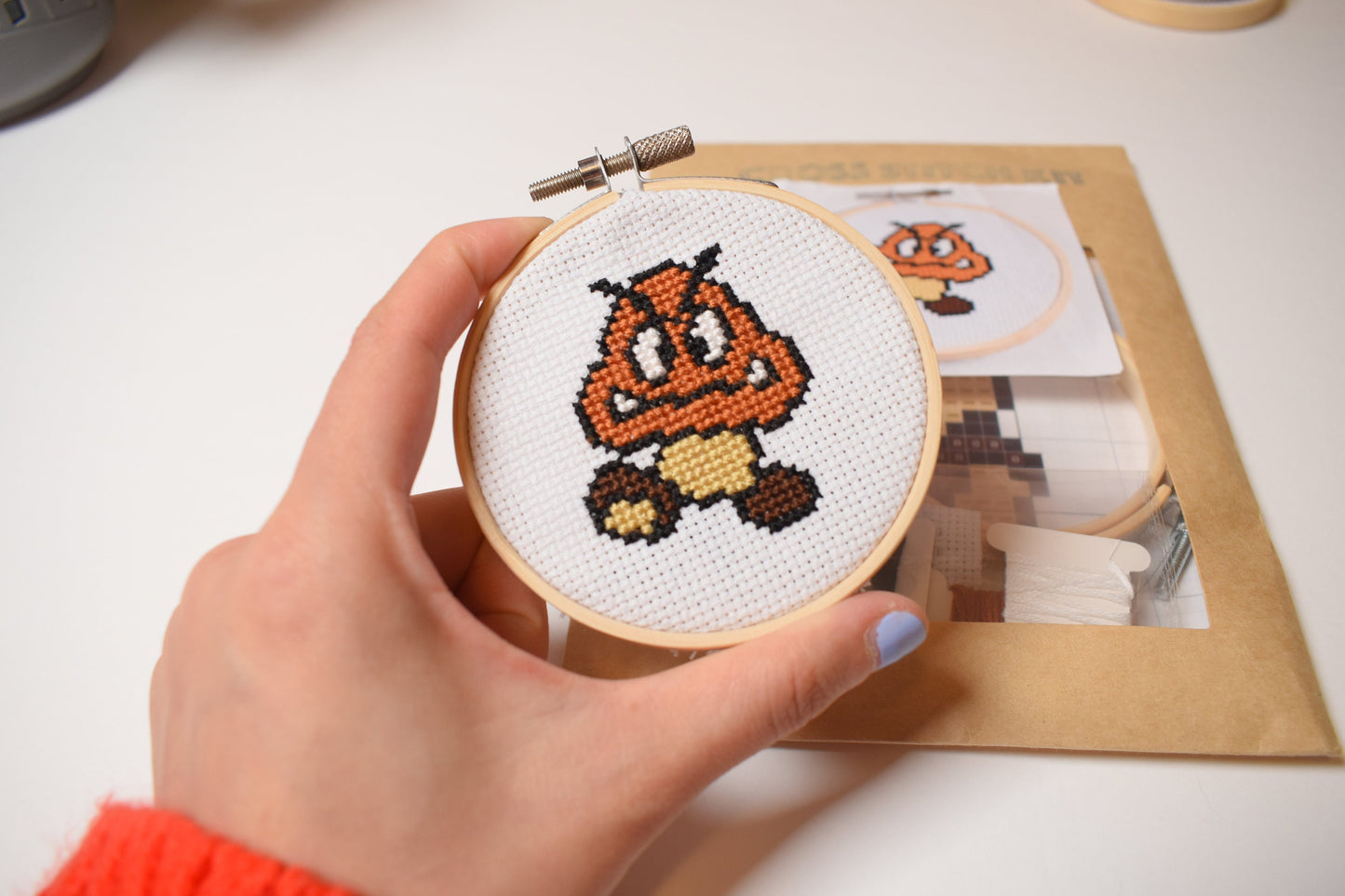 Super Mario Goomba Mini Cross Stitch Kit