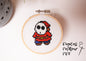 Shy guy cross stitch digital pattern 3 inch mini pattern
