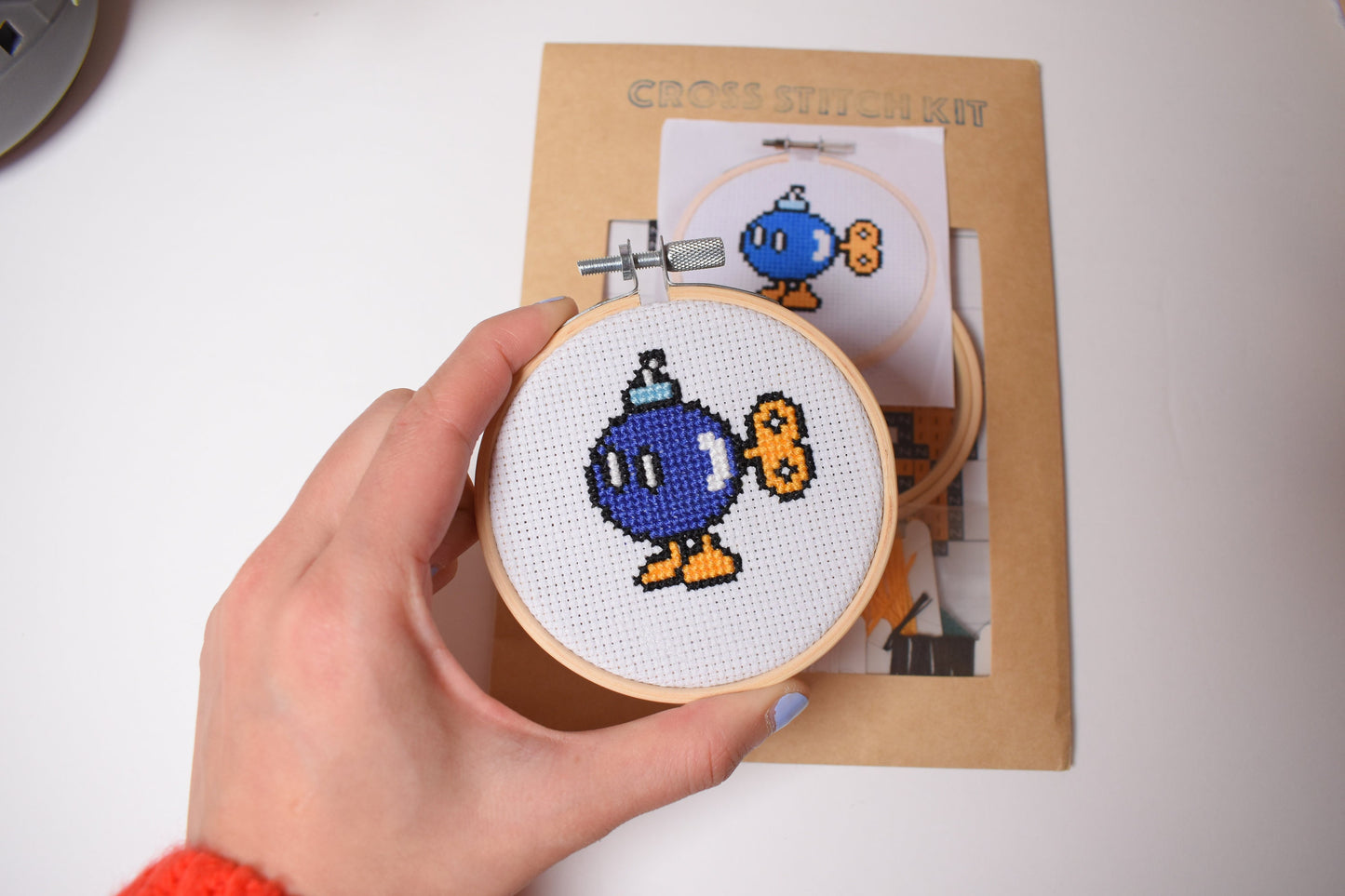 Bob-omb Mini Cross Stitch Kit