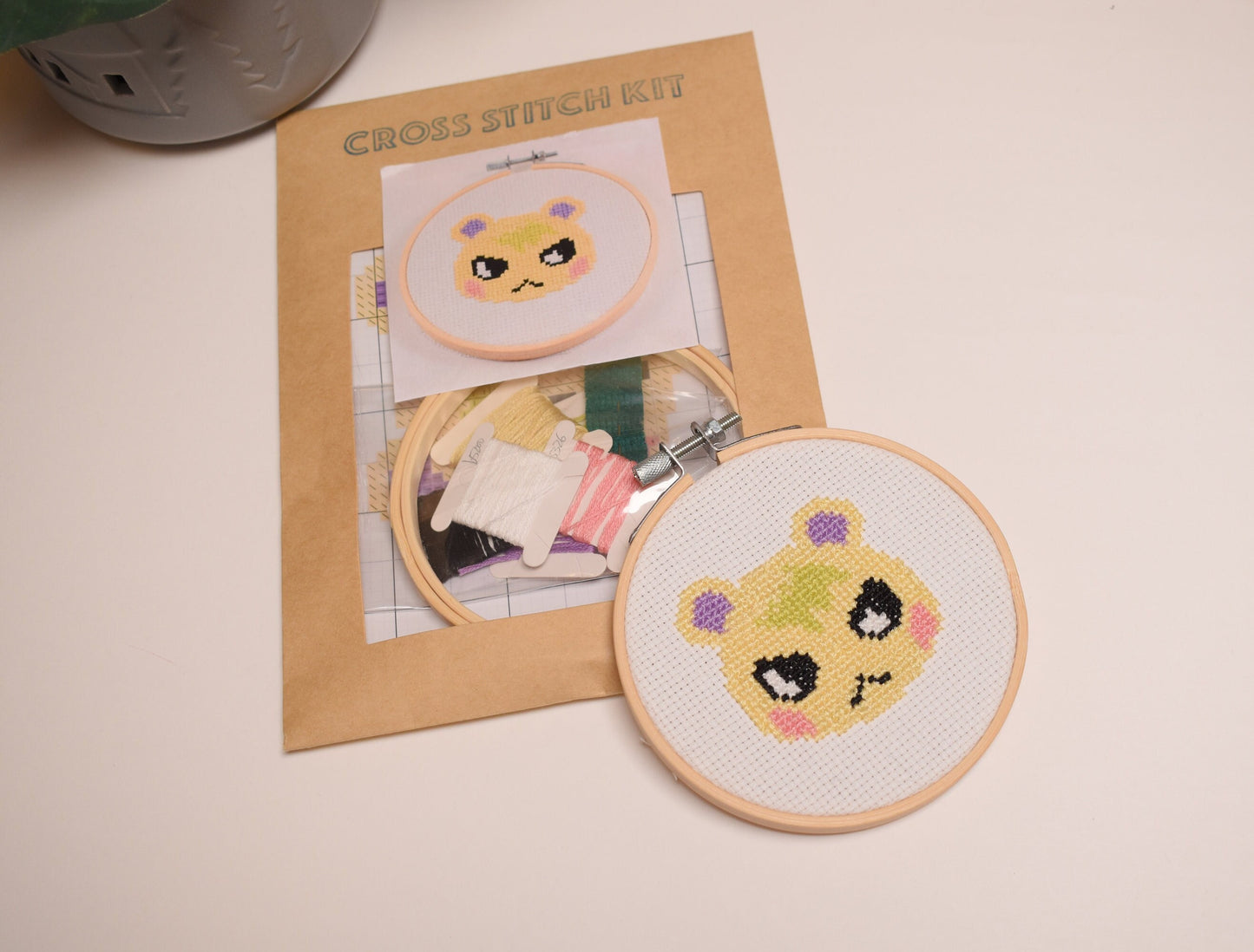 Animal Crossing Squirrel Marshal Cross Stitch Kit, ACNH Villager Marshal Beginner Animal Crossing DIY Craft Kit, ACNH Gifts,