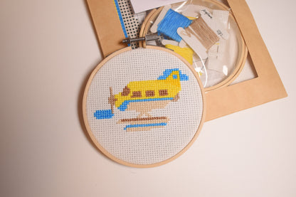 ACNH Cross Stitch Pattern DAL Digital Pattern, Animal Crossing Wilbur DAL Airplane for Digital Download