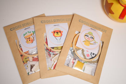 Animal Crossing Cross Stitch Kits Bundle (3pack), Daisy Mae, Pascal, Leif, ACNH Gift, ACNH embroidery kits