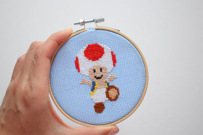 Toad Cross Stitch Pattern (4inch) PDF for Instant Download