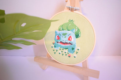 Bulbasaur Pokemon Cross Stitch Digital Pattern, Pokemon Embroidery Pattern, Bulbasaur PDF instant Download Only
