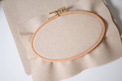 14 Count Natural Linen Fiddlers Cloth, Raw Cross Stitch Fabric - 14ct Raw Aida Cloth, embroidery fabric for needlepoint