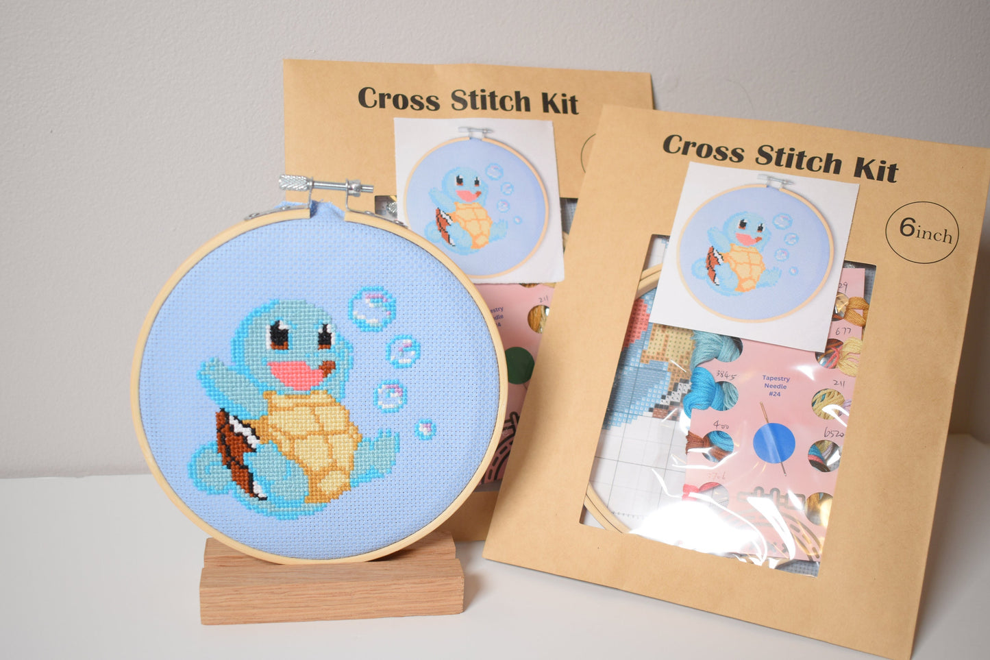 Squirtle Pokemon Cross Stitch DIY Kit