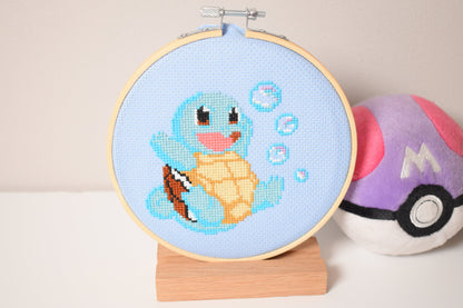 Pokemon Cross Stitch Pattern Download, Squirtle Embrodiery Pattern, Squirtle Instant download, Pokemon craft pattern
