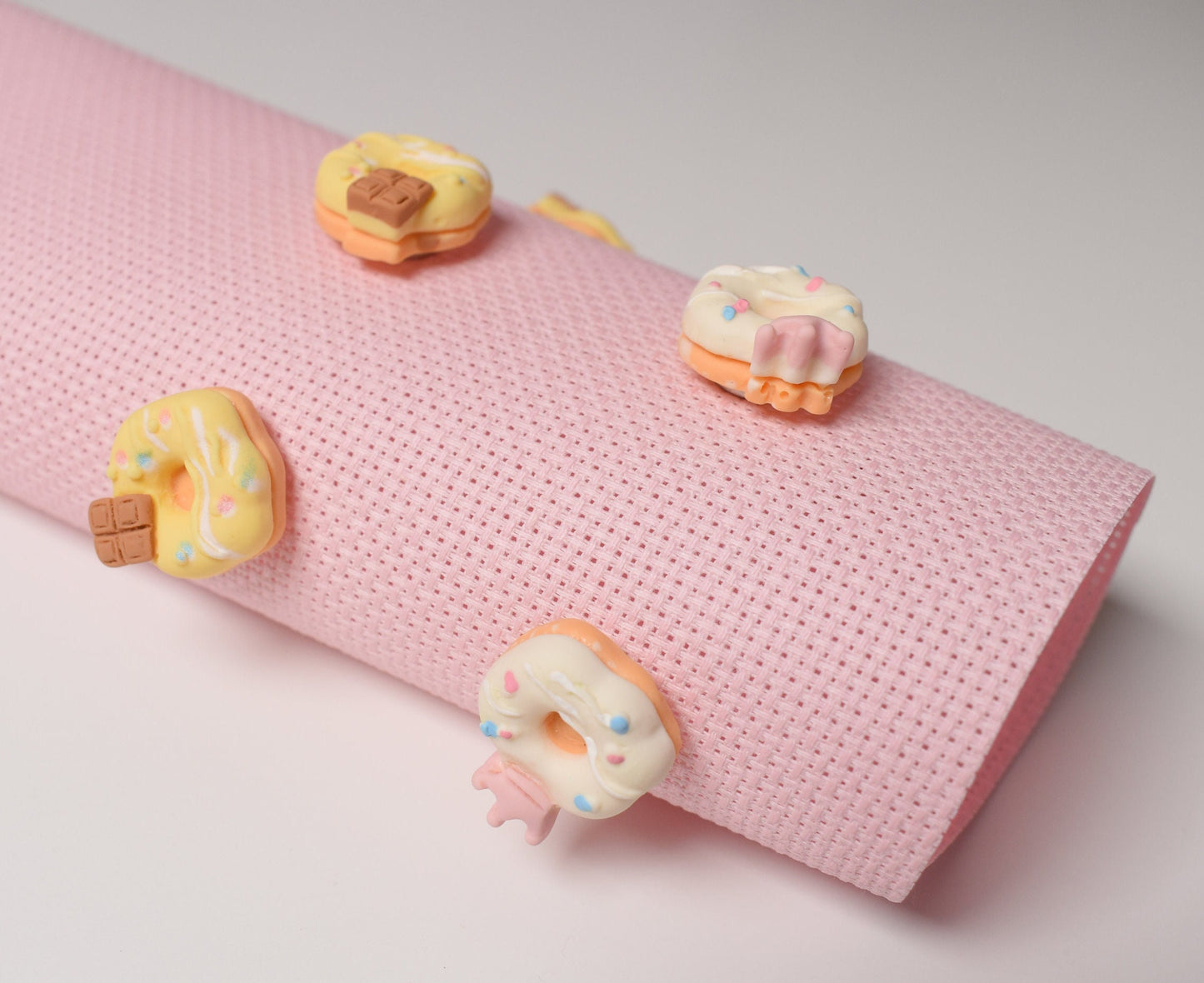 Donut Magnetic Needle Reminder, Donut Needlepoint magnets, A safe place to park your needle, Fun Embroidery accessory