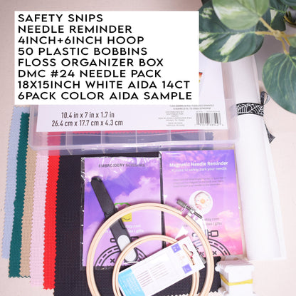 Cross Stitch Essential Kit, Crafter value set, A gift set for stitchers,