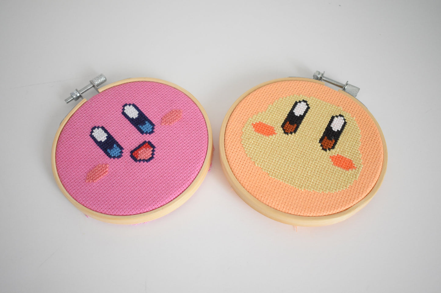 Kirby Cross Stitch, Waddle Dee Cross Stitch Kits (Double Pack) - DIY Beginner friendly Fun kits- Kirby gifts