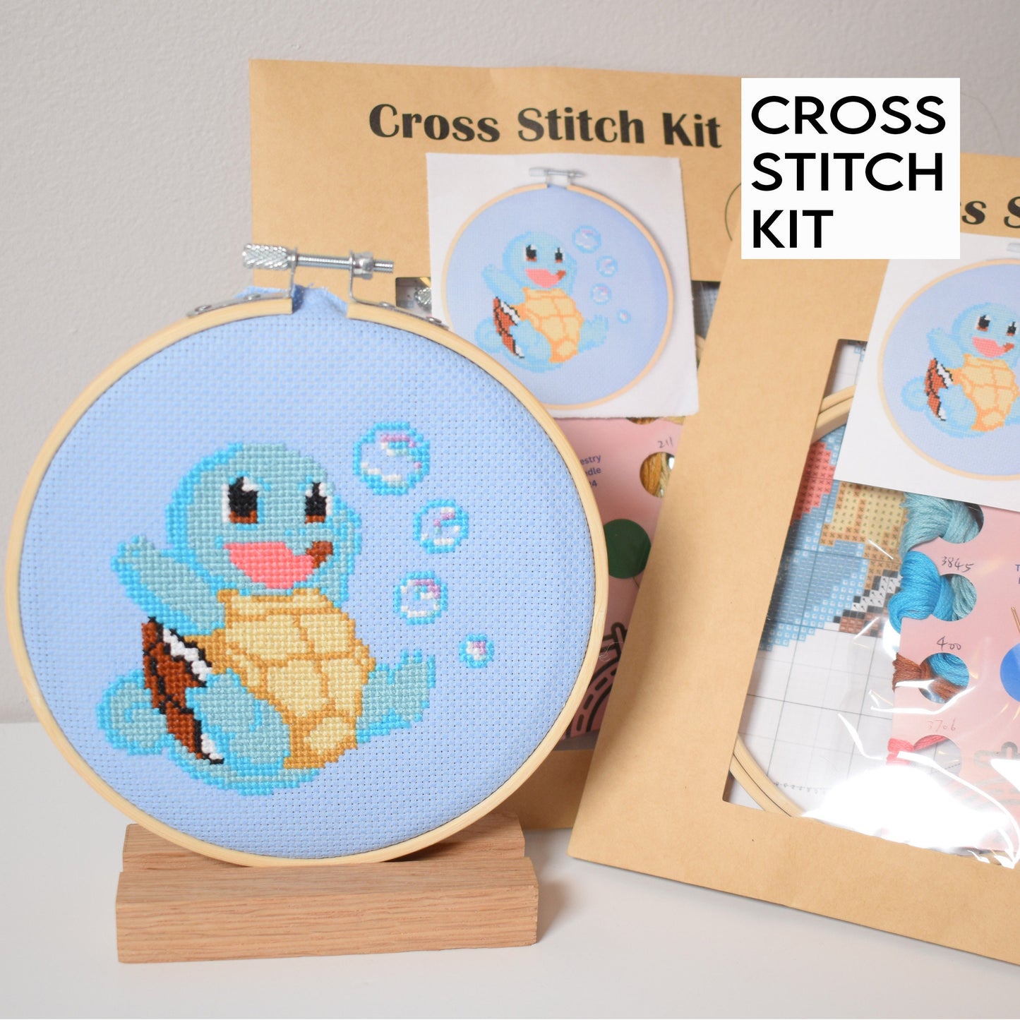 Squirtle Pokemon Cross Stitch DIY Kit