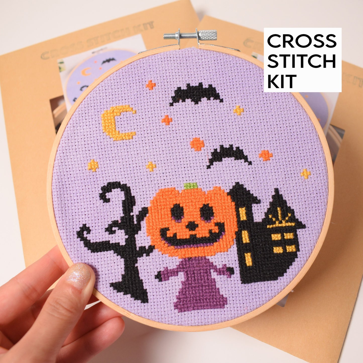 Animal Crossing Halloween Jack Cross Stitch Kit,