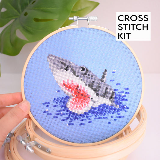 Shark Beginner Friendly Cross Stitch Kit