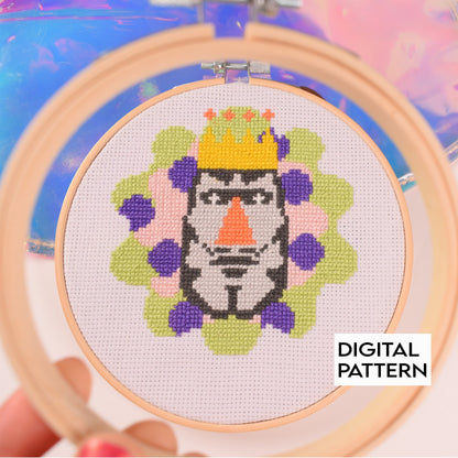 Katamari Cross Stith Pattern Katamari Embroidery Pattern, King of all Cosmos PDF digital download