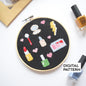 Beauty Makeup Cross Stitch Pattern- 6inch hoop needed Digital Download, Nail Polish Pattern