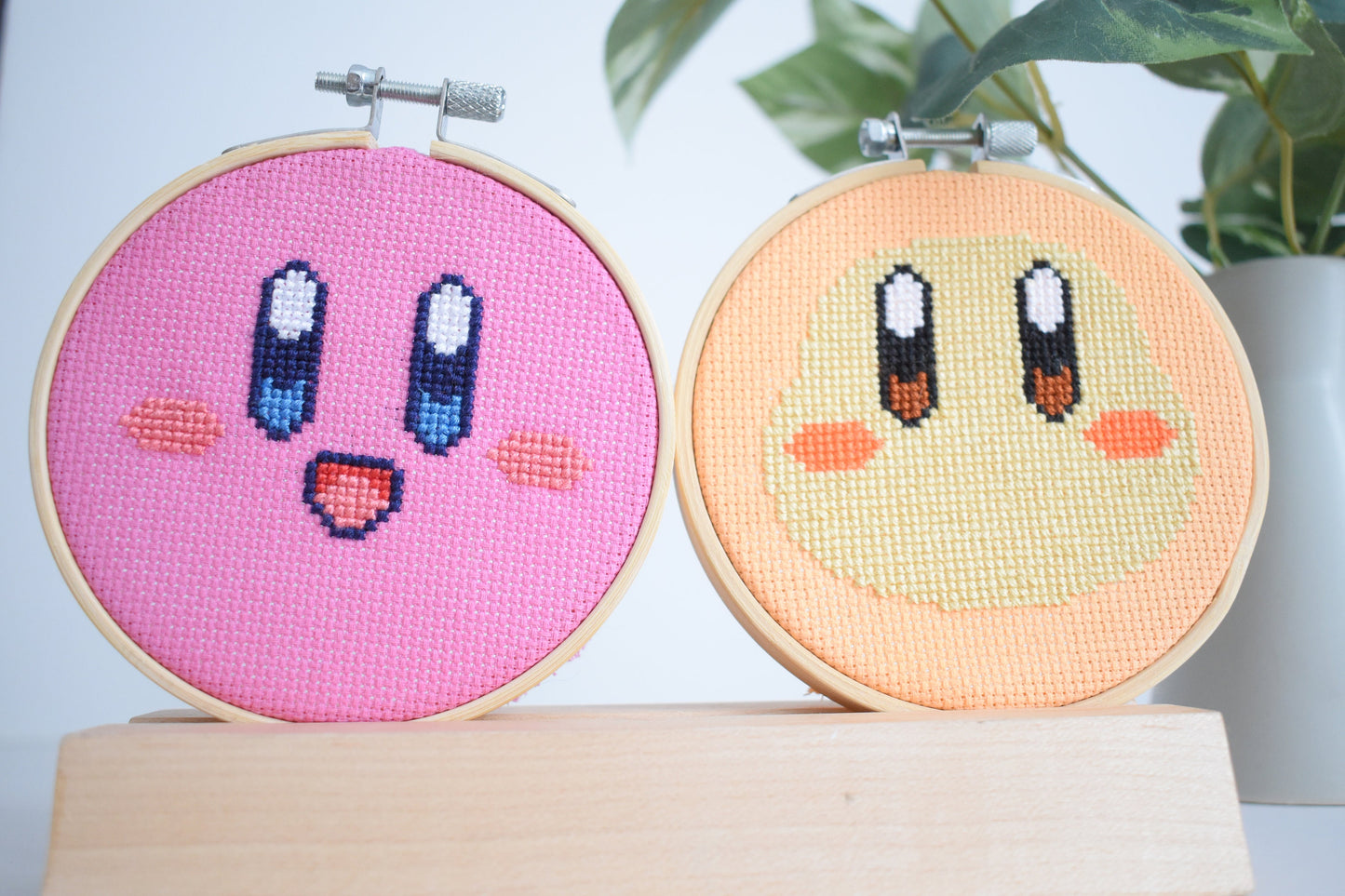 Kirby Cross Stitch, Waddle Dee Cross Stitch Kits (Double Pack) - DIY Beginner friendly Fun kits- Kirby gifts