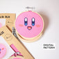 Kirby Cross Stitch Pattern, Kirby Embroidery Design, Pink Cute Kirby Digital Pattern for Instant Download