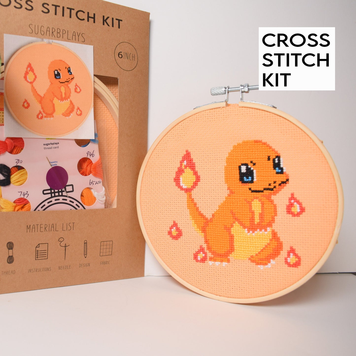 Charmander Cross Stitch Kit