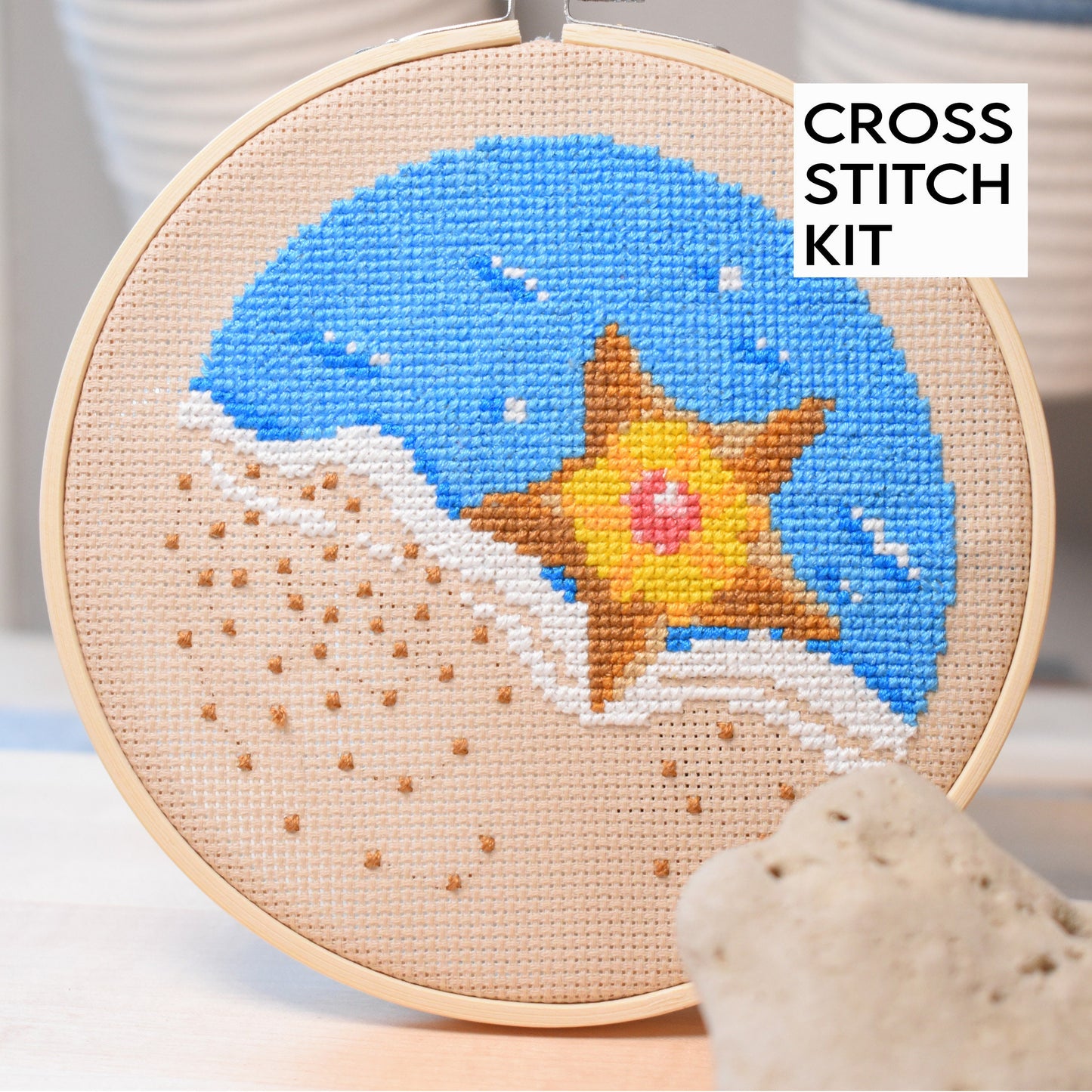 Staryu Pokemon Cross Stitch Kit