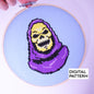 Skeletor Cross Stitch Pattern, He-Man Cross Stitch Digital Pattern PDF for Download, Retro Comic Pattern,