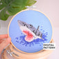 Shark Jaws Cross Stitch Digital Pattern, Shark Jaws Embroidery pattern. movie cross stitch, Jaws pattern.