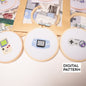 Game boy cross stitch digital download (3 pack) Game boy Original, Game boy Advance and SNES