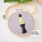 Lava Lamp Cross Stitch Digital Pattern, fun DIY stitch pattern, Glow in the dark effect pattern