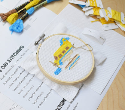 ACNH Cross Stitch Pattern DAL Digital Pattern, Animal Crossing Wilbur DAL Airplane for Digital Download