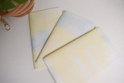 14ct Cross Stitch Fabric, Printed Aida Cloth, Pre-cut fat quarter fabric, 14 Count Color Aida Fabric, white yellow blue mix,