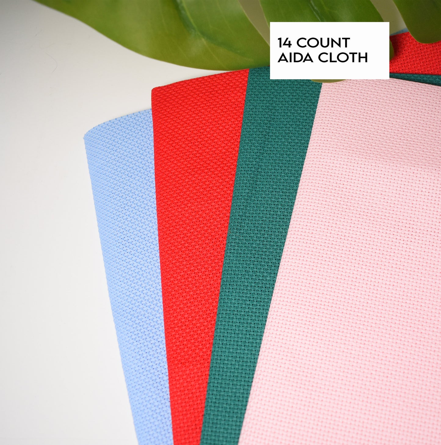 14ct Cross Stitch fabric - 14 count Aida Cloth-Color Aida Fabric (Blue aida, Red aida, Pink aida, Green aida)