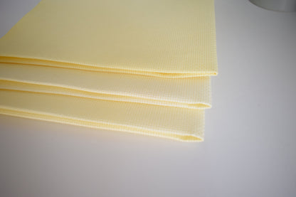 14 count Lemon yellow Aida Cloth, Hand dyed Cross Stitch Fabric, 14CT Pastel Yellow embroidery fabric. Each piece is 15"x17"