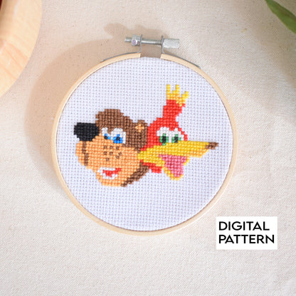 Banjo Kazooie Cross Stitch Pattern, Banjo Kazooie Embroidery Designs Digital Pattern for Instant Download