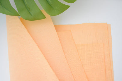 14 count Orange Aida Cloth, Hand dyed Cross Stitch Fabric, 14CT orange embroidery fabric
