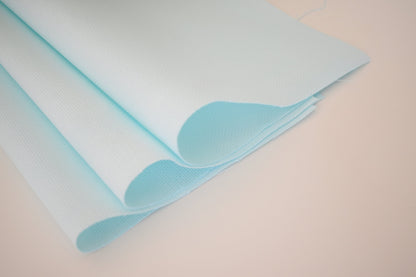 14 count Ice blue Aida Cloth, Hand dyed Cross Stitch Fabric, 14CT Ice blue embroidery fabric, Pacific blue, light blue, 15inch by 17 inch