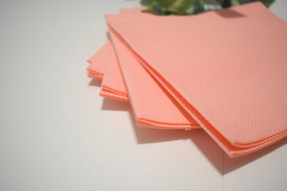 14 count Peach Color Hand dyed Aida Cloth, Watermelon Blush Color Hand dyed Cross Stitch Fabric, 14CT Peach color/grapefruit