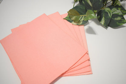 14 count Peach Color Hand dyed Aida Cloth, Watermelon Blush Color Hand dyed Cross Stitch Fabric, 14CT Peach color/grapefruit