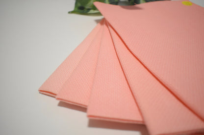 14 count Peach Color Hand dyed Aida Cloth, Watermelon Blush Color Hand dyed Cross Stitch Fabric, 14CT Peach color/grapefruit