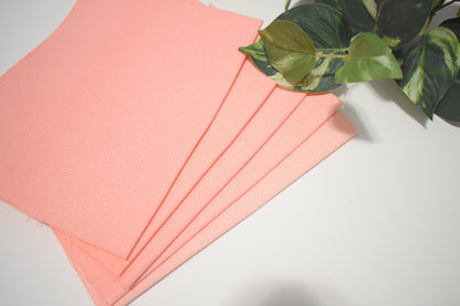 14 count Peach Color Hand dyed Aida Cloth, Watermelon Blush Color Hand dyed Cross Stitch Fabric, 14CT Peach color/grapefruit