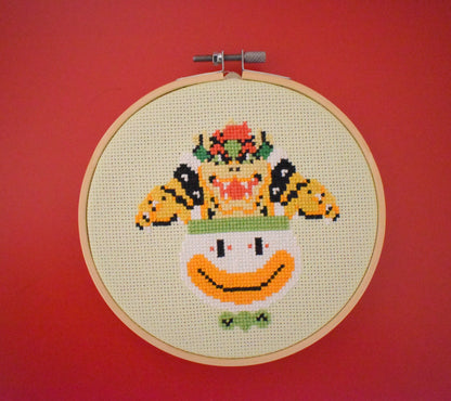 Bowser Cross Stitch Pattern, DIY Embroidery Pattern, Digital Pattern, Super Mario pattern