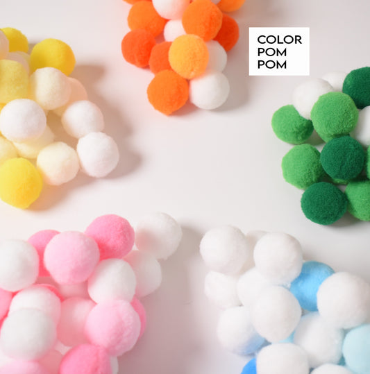 200pc Multicolor Pom Poms for crafts, Soft and Fluffy Large pom poms 1inch size ball, Garment Sewing, Kids Craft, Party Decoration