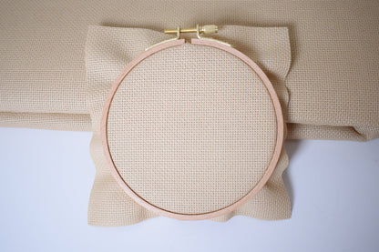 14 Count Tan/Beige Aida Cloth, Sand Color Stitch Fabric, Oat Color Aida Cloth, 14ct Beige Cotton Aida