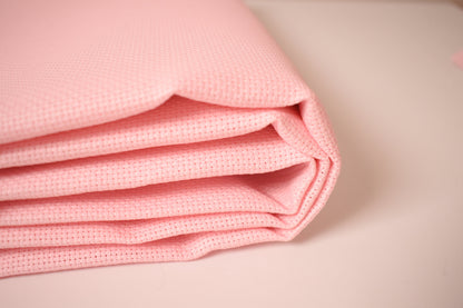 14 Count Pink Aida Cloth, Blush Color Stitch Fabric, Light Pink Color Aida Cloth, Pink Cotton Embroidery Fabric