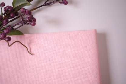 14 Count Pink Aida Cloth, Blush Color Stitch Fabric, Light Pink Color Aida Cloth, Pink Cotton Embroidery Fabric
