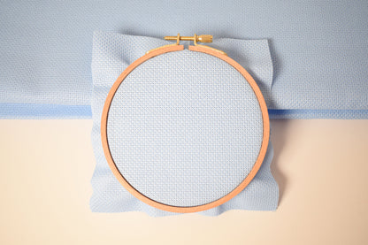 14 Count Blue Aida Cloth, Light blue, Sky blue, Baby Blue, Pastel Blue, Lugana blue Cross Stitch Fabric, cotton aida fabric by yard in blue
