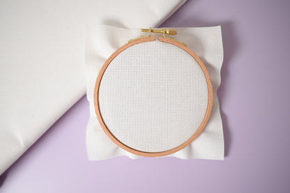 18ct White Aida Cloth, 18 count White Color Stitch Fabric, White cotton aida fabric, fabric by yard
