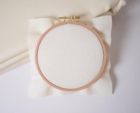 14 Count Ivory Aida Cloth, Cream White Color Stitch Fabric, off-white Color Aida Cloth, 14ct Color Aida Cloth