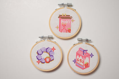 Strawberry Pink Triple Cross Stitch Pack